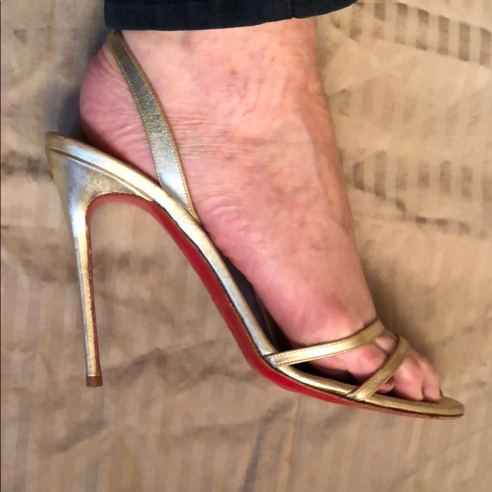 Christian Louboutin Champagne Gold Sandals ~ READ!